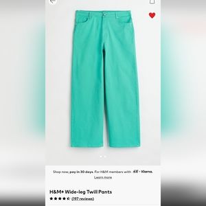 H&M+ twill wide leg pants